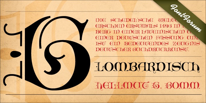 Пример шрифта HGB Lombardisch